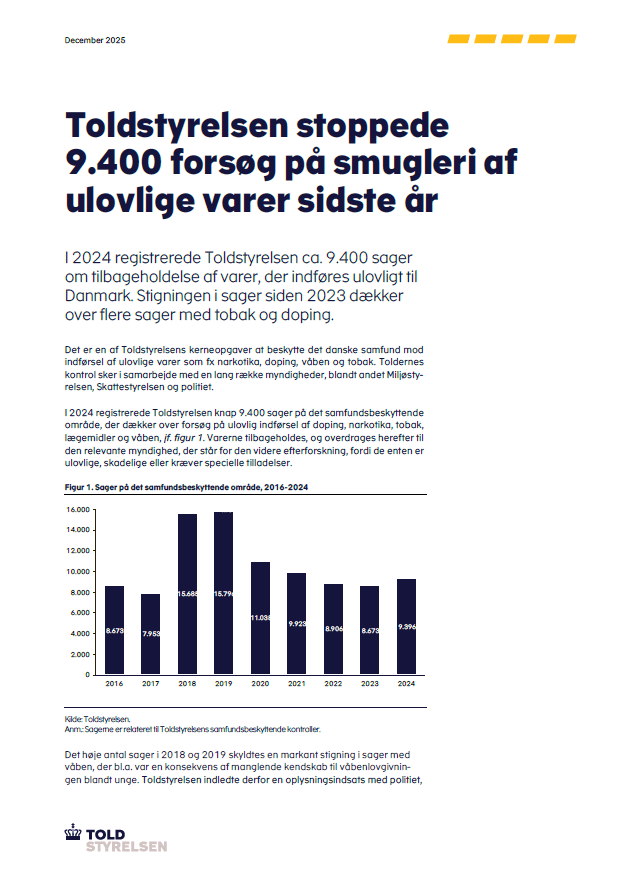 Forside til publikation om samfundsbeskyttende kontrol i 2024