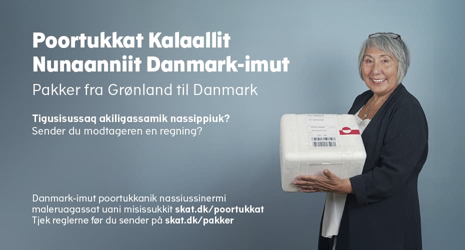 Pakker fra Grønland til Danmark